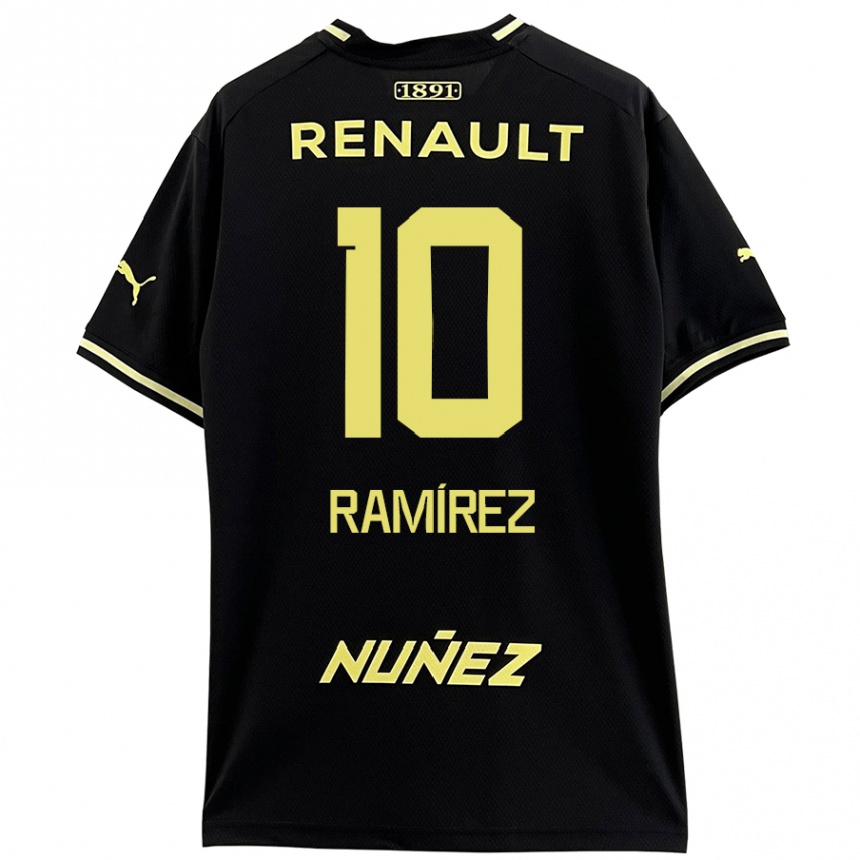 Enfant Football Maillot Gastón Ramírez #10 Noir Jaune Tenues Extérieur 2024/25