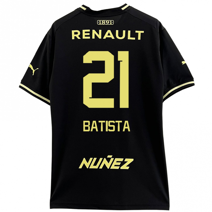 Enfant Football Maillot Facundo Batista #21 Noir Jaune Tenues Extérieur 2024/25