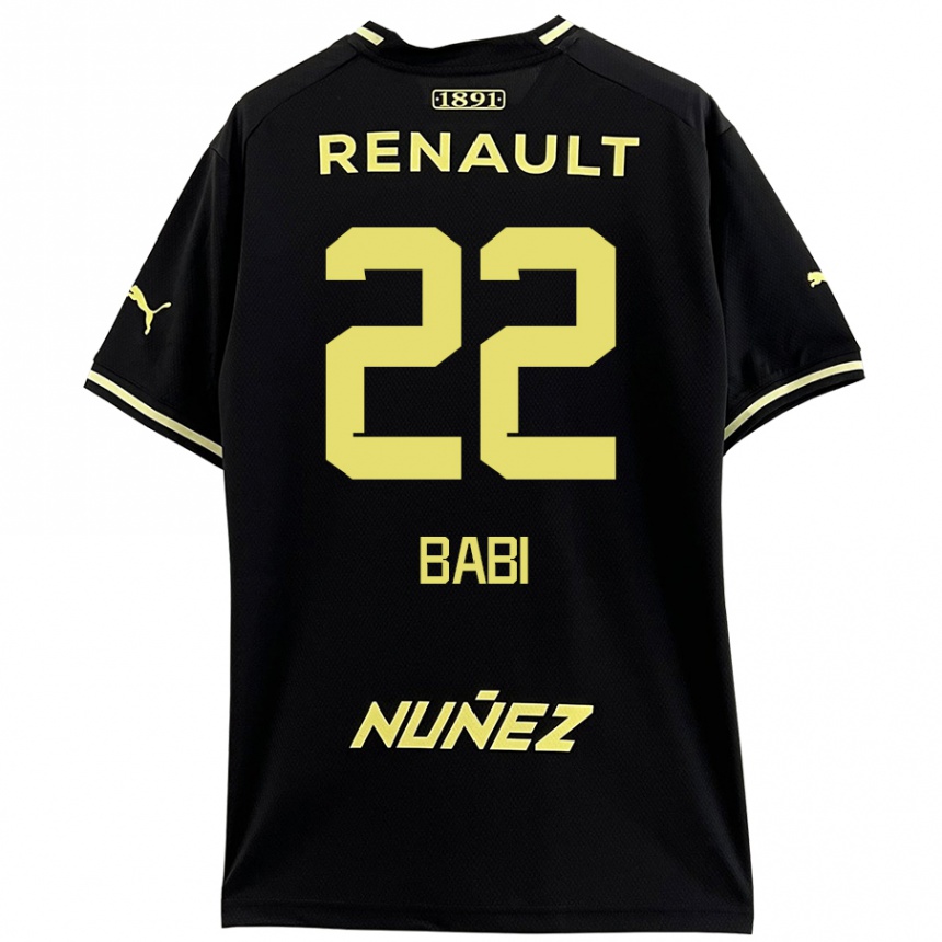 Enfant Football Maillot Matheus Babi #22 Noir Jaune Tenues Extérieur 2024/25