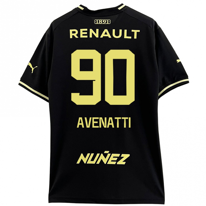 Enfant Football Maillot Felipe Avenatti #90 Noir Jaune Tenues Extérieur 2024/25