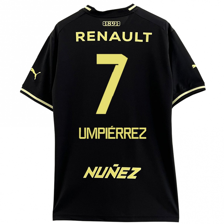 Enfant Football Maillot Leandro Umpiérrez #7 Noir Jaune Tenues Extérieur 2024/25