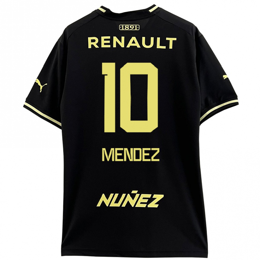 Enfant Football Maillot Kevin Méndez #10 Noir Jaune Tenues Extérieur 2024/25