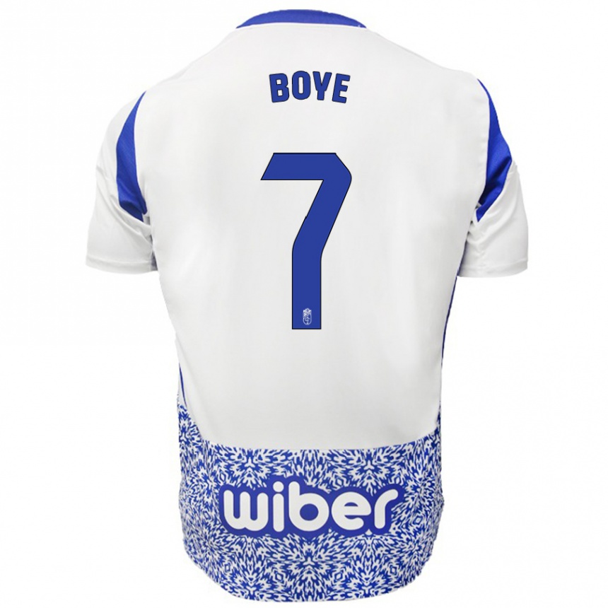 Enfant Football Maillot Lucas Boyé #7 Blanc Bleu Tenues Extérieur 2024/25