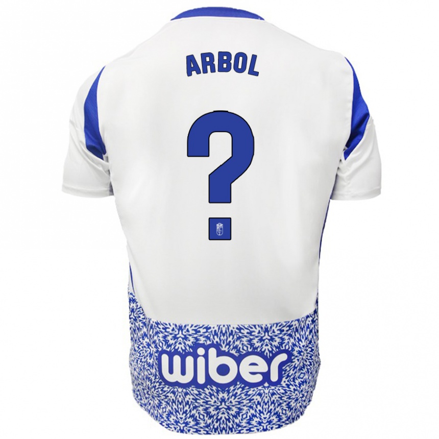 Enfant Football Maillot Fran Árbol #0 Blanc Bleu Tenues Extérieur 2024/25