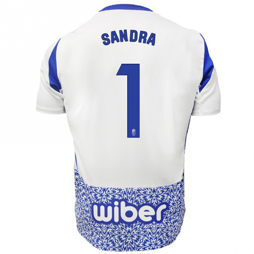 Enfant Football Maillot Sandra #1 Blanc Bleu Tenues Extérieur 2024/25