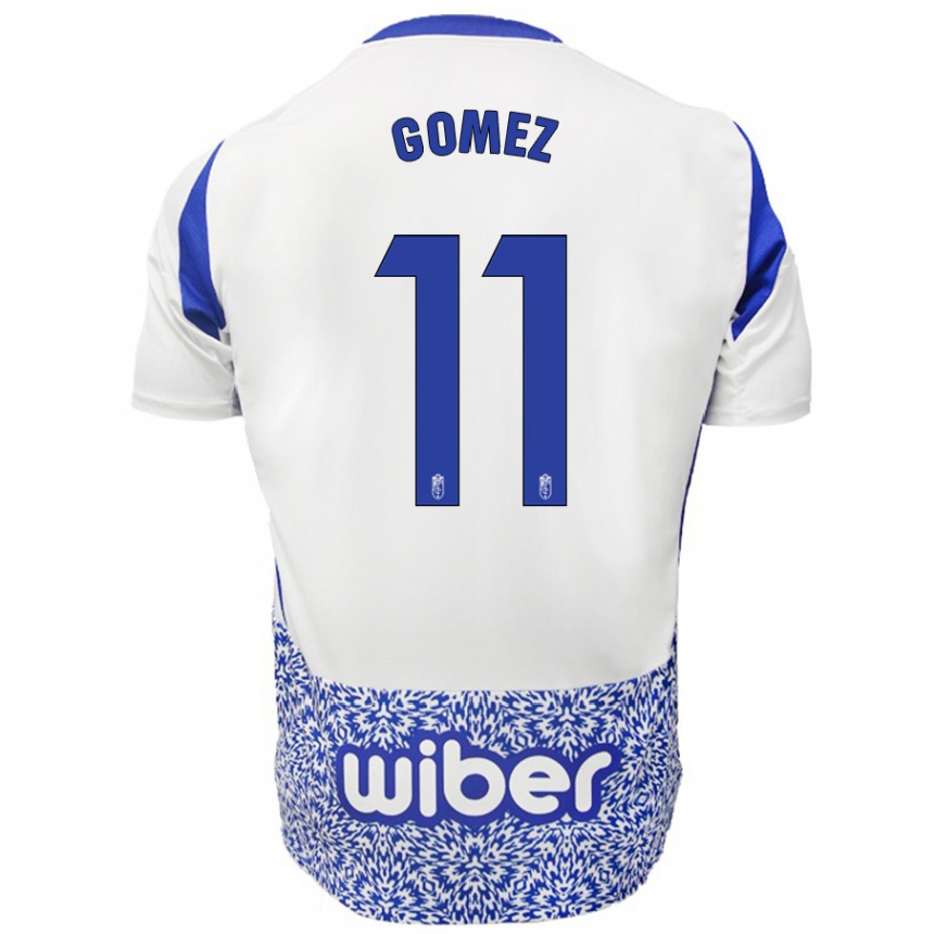 Enfant Football Maillot Andrea Gómez #11 Blanc Bleu Tenues Extérieur 2024/25