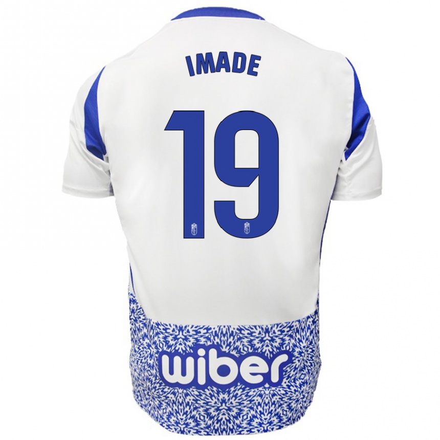 Enfant Football Maillot Edna Imade #19 Blanc Bleu Tenues Extérieur 2024/25