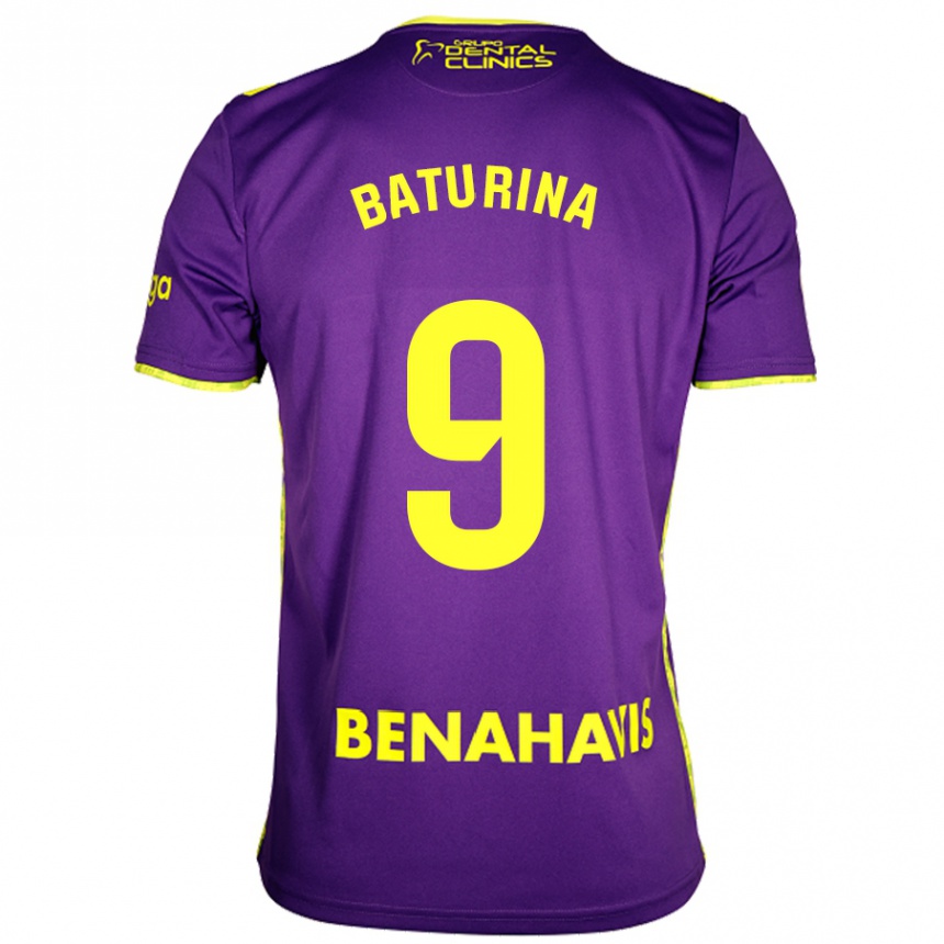 Enfant Football Maillot Roko Baturina #9 Violet Jaune Tenues Extérieur 2024/25