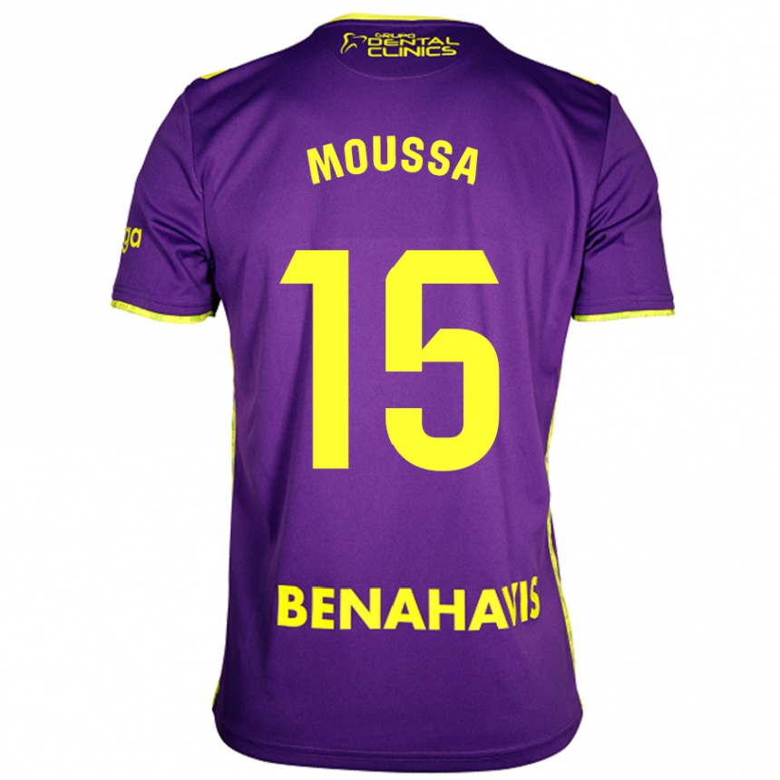 Enfant Football Maillot Moussa Diarra #15 Violet Jaune Tenues Extérieur 2024/25