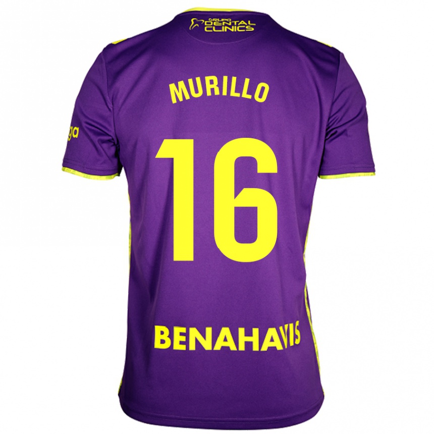 Enfant Football Maillot Diego Murillo #16 Violet Jaune Tenues Extérieur 2024/25