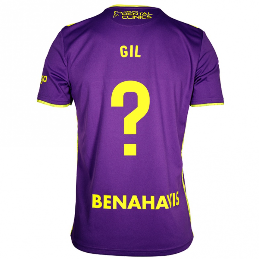 Enfant Football Maillot José Gil #0 Violet Jaune Tenues Extérieur 2024/25