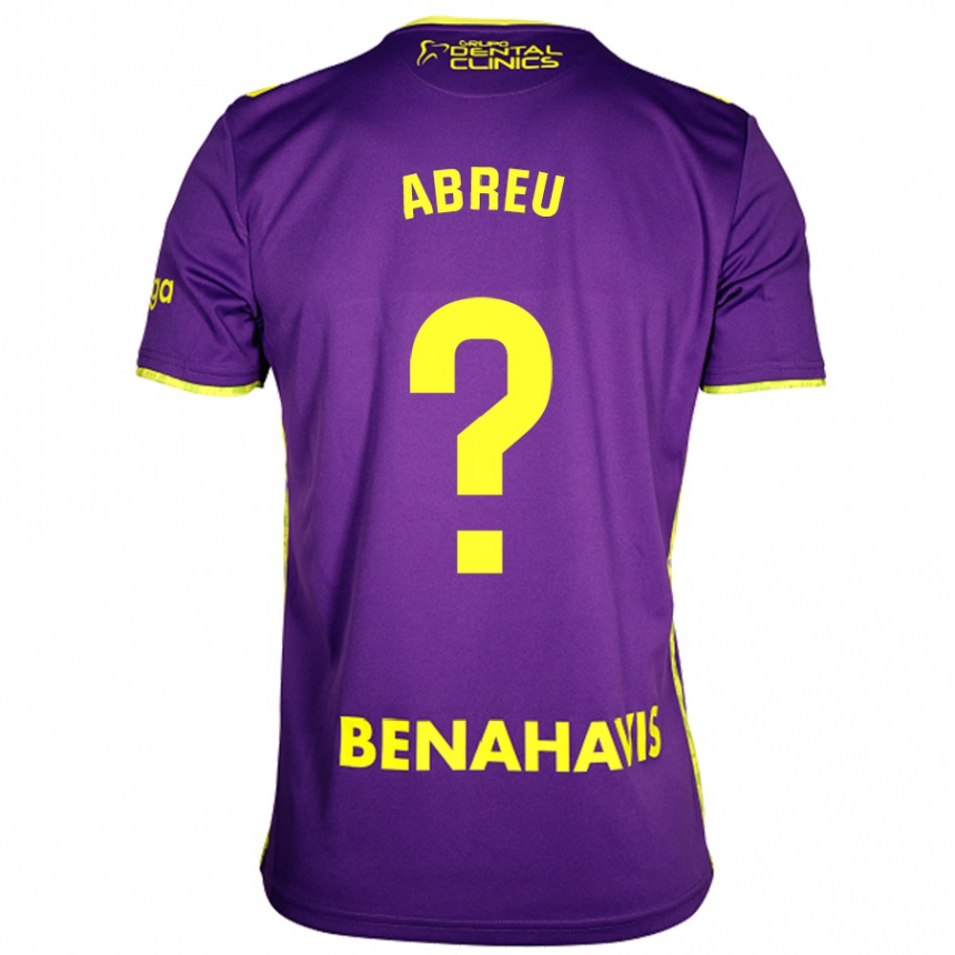 Enfant Football Maillot Marco Abreu #0 Violet Jaune Tenues Extérieur 2024/25