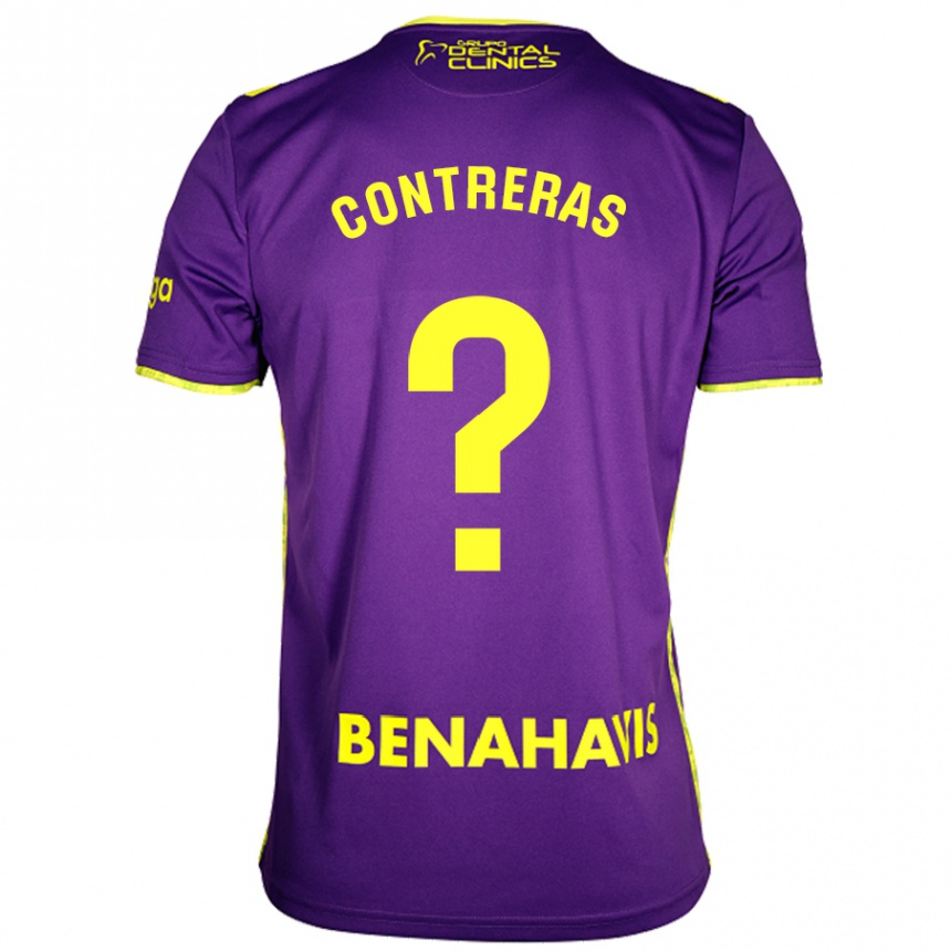 Enfant Football Maillot Ale Contreras #0 Violet Jaune Tenues Extérieur 2024/25