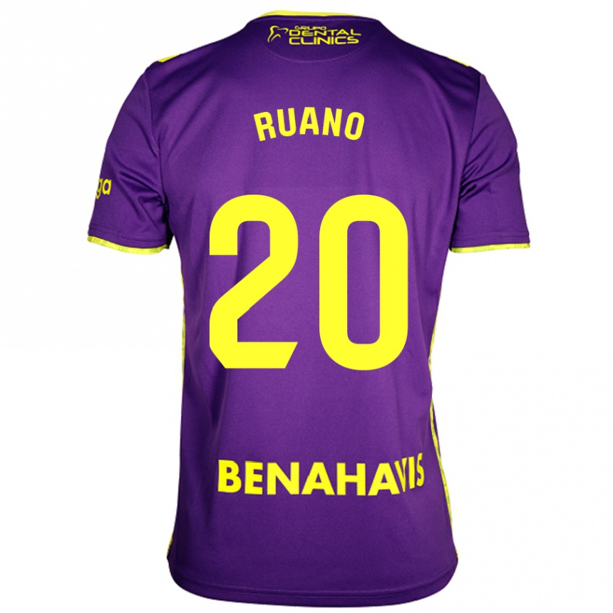 Enfant Football Maillot Celia Ruano #20 Violet Jaune Tenues Extérieur 2024/25