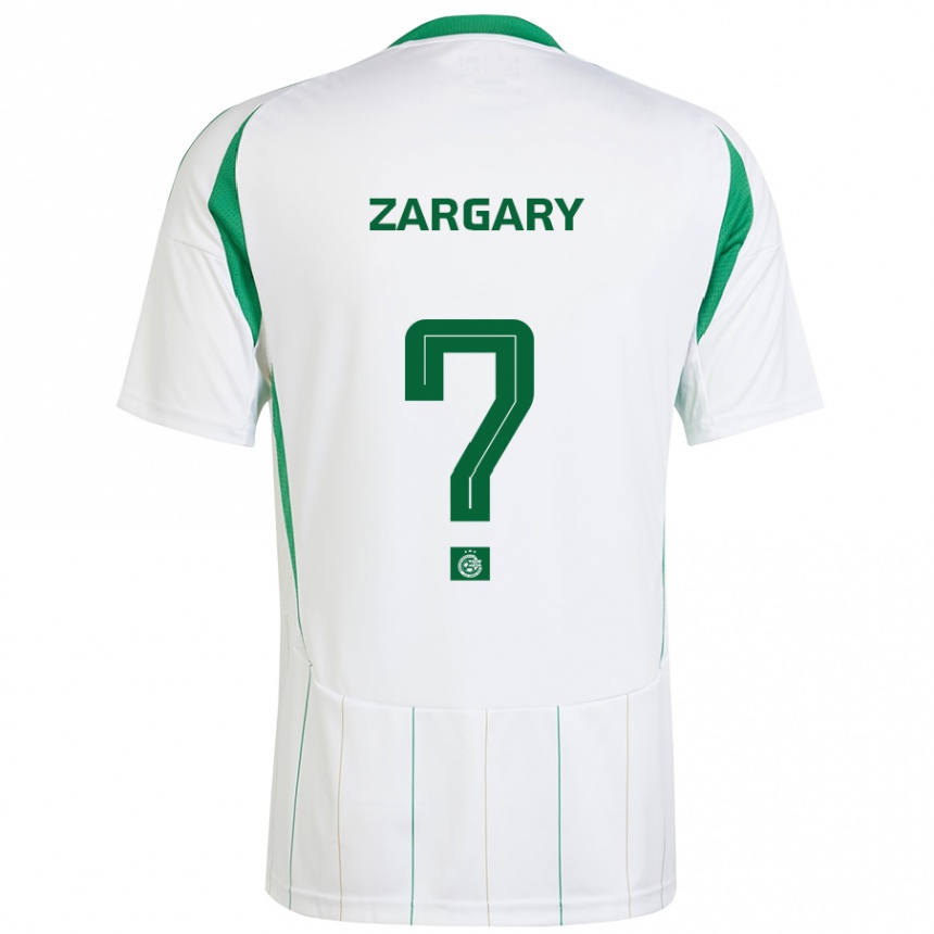 Enfant Football Maillot Aviel Zargary #0 Blanc Vert Tenues Extérieur 2024/25