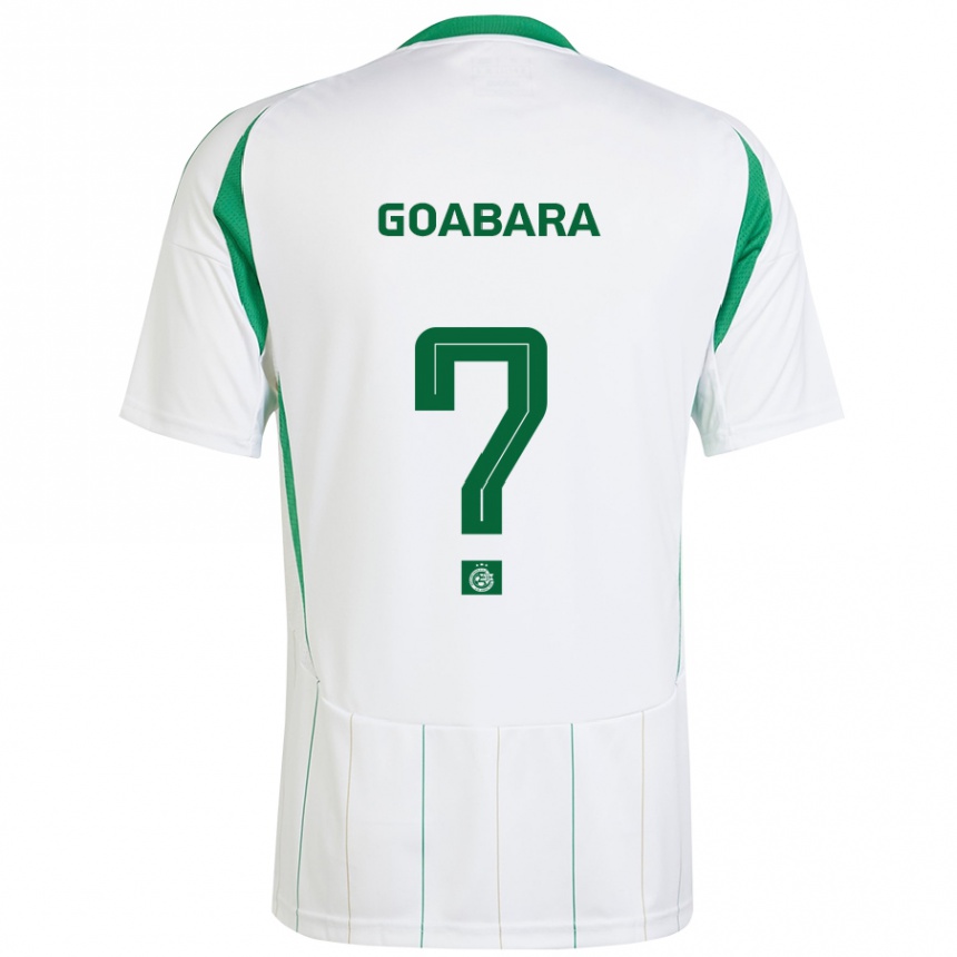 Enfant Football Maillot Ibrahim Goabara #0 Blanc Vert Tenues Extérieur 2024/25