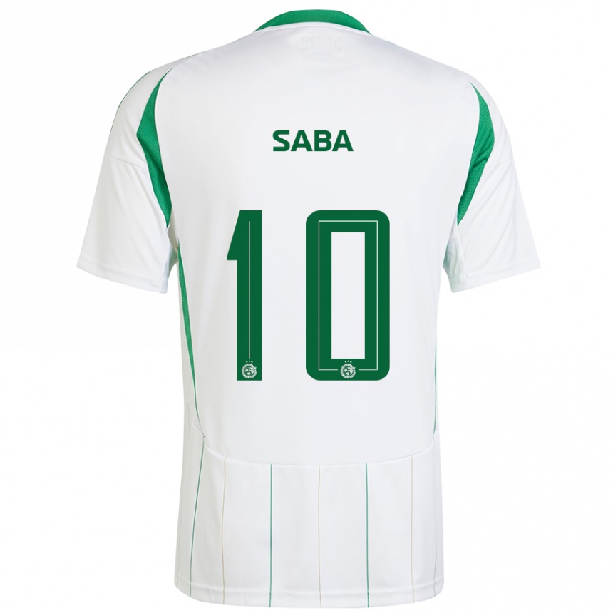 Enfant Football Maillot Dia Saba #10 Blanc Vert Tenues Extérieur 2024/25