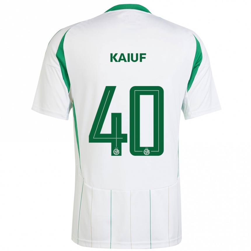 Enfant Football Maillot Sharif Kaiuf #40 Blanc Vert Tenues Extérieur 2024/25