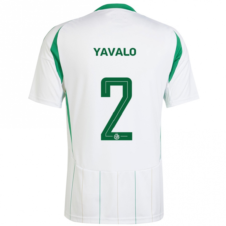 Enfant Football Maillot Gatachao Yavalo #2 Blanc Vert Tenues Extérieur 2024/25