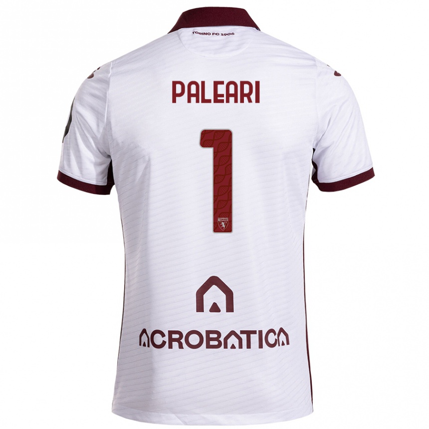 Enfant Football Maillot Alberto Paleari #1 Blanc Marron Tenues Extérieur 2024/25