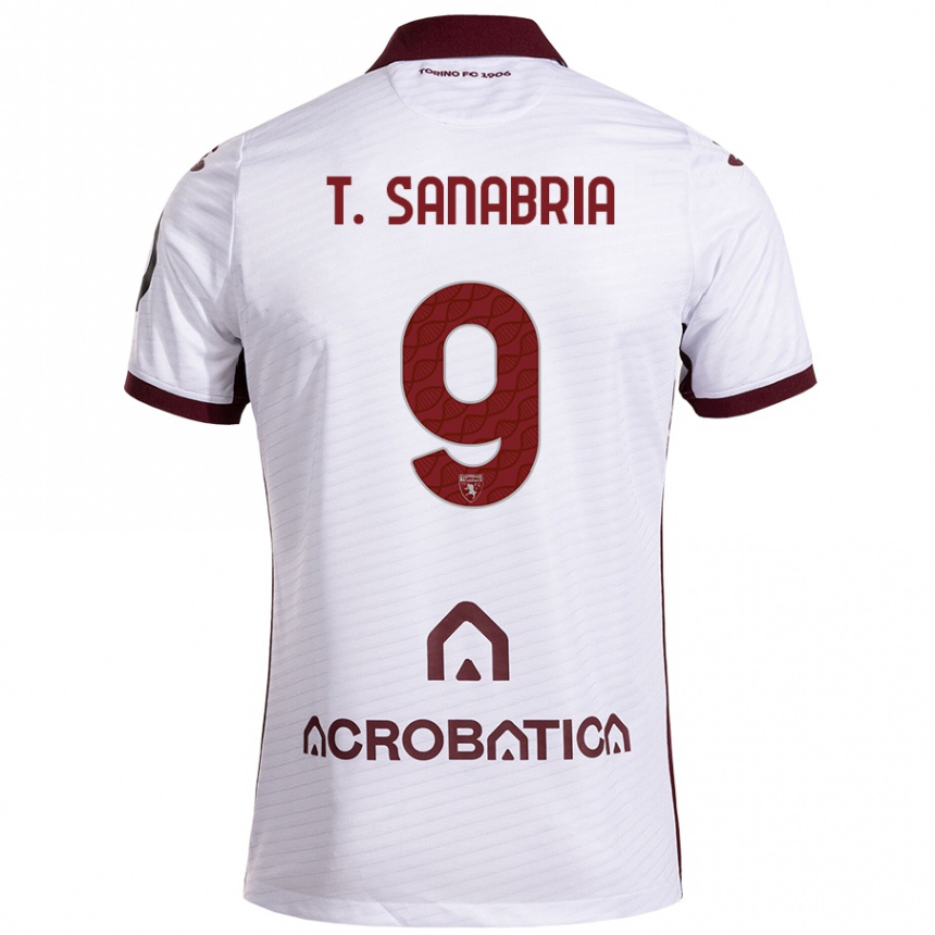 Enfant Football Maillot Antonio Sanabria #9 Blanc Marron Tenues Extérieur 2024/25