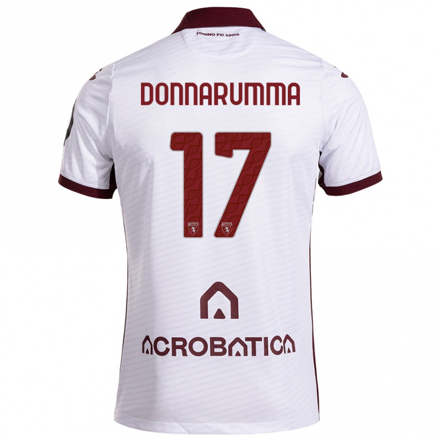 Enfant Football Maillot Antonio Donnarumma #17 Blanc Marron Tenues Extérieur 2024/25