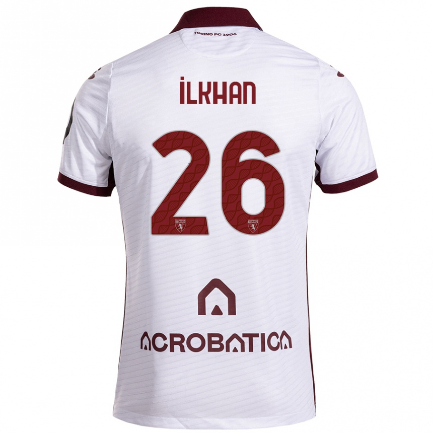 Enfant Football Maillot Emirhan İlkhan #26 Blanc Marron Tenues Extérieur 2024/25