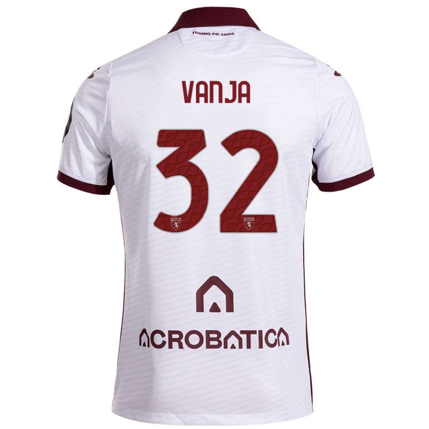 Enfant Football Maillot Vanja Milinković-Savić #32 Blanc Marron Tenues Extérieur 2024/25