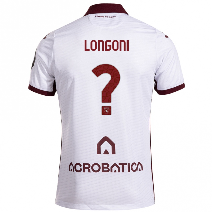 Enfant Football Maillot Marco Longoni #0 Blanc Marron Tenues Extérieur 2024/25