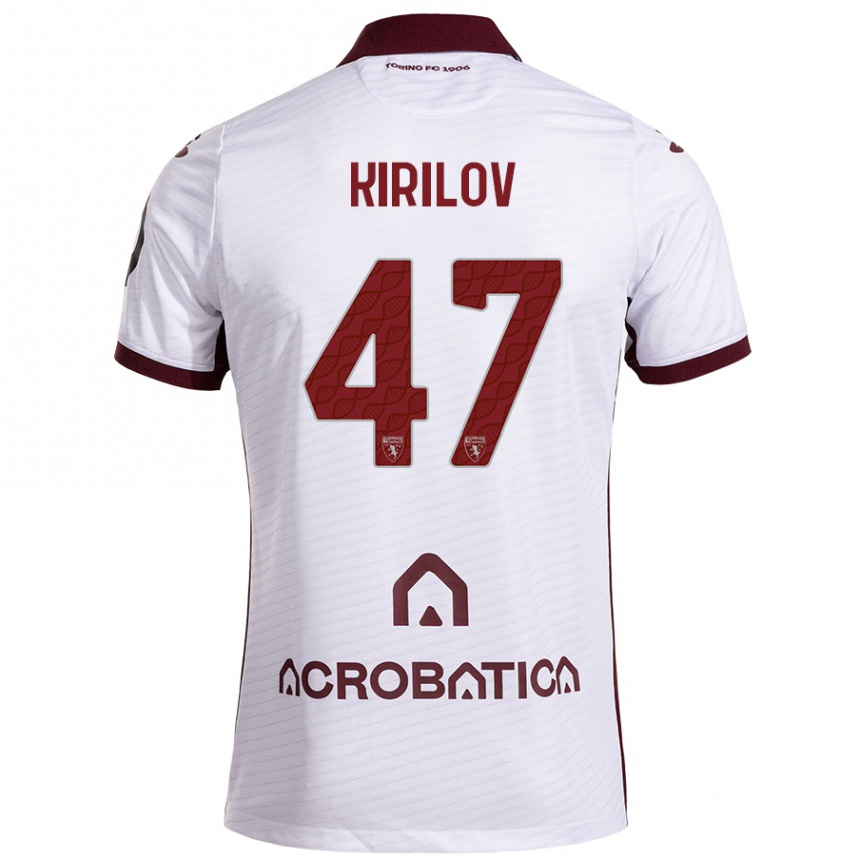 Enfant Football Maillot Martin Kirilov #47 Blanc Marron Tenues Extérieur 2024/25