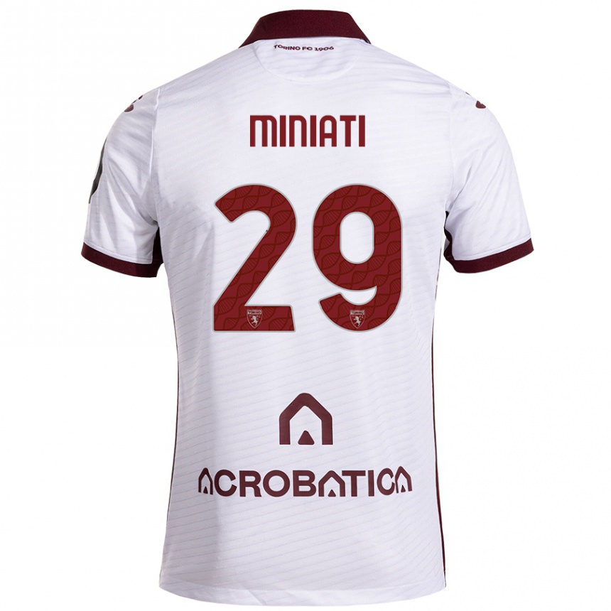 Enfant Football Maillot Elisa Miniati #29 Blanc Marron Tenues Extérieur 2024/25