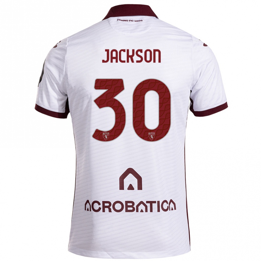 Enfant Football Maillot Michael Jackson #30 Blanc Marron Tenues Extérieur 2024/25