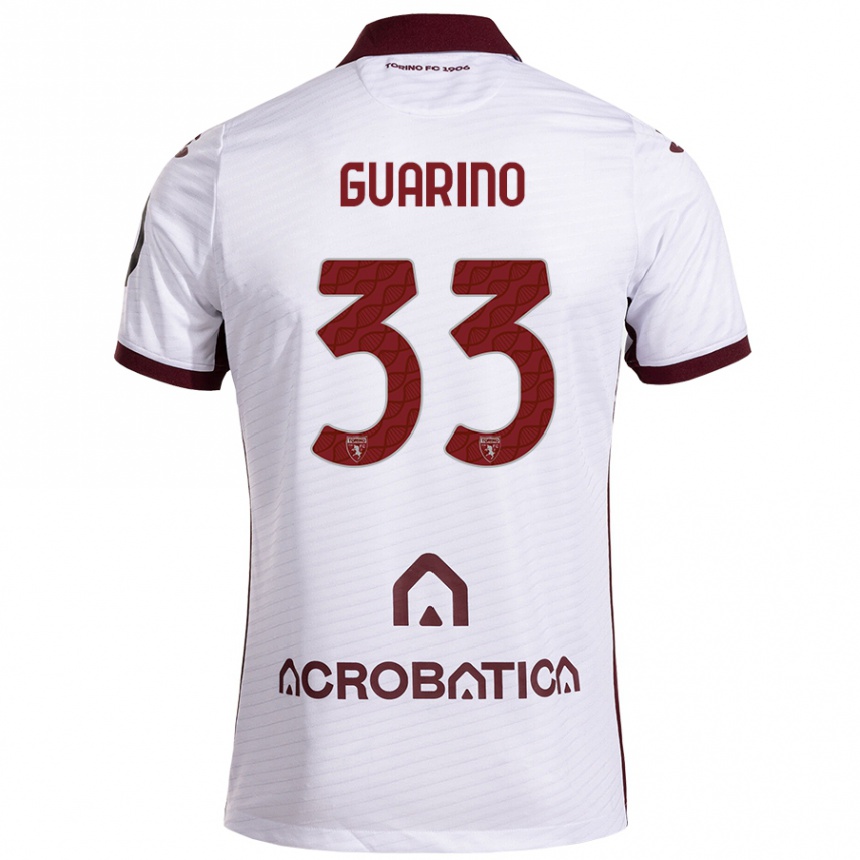 Enfant Football Maillot Rita Guarino #33 Blanc Marron Tenues Extérieur 2024/25