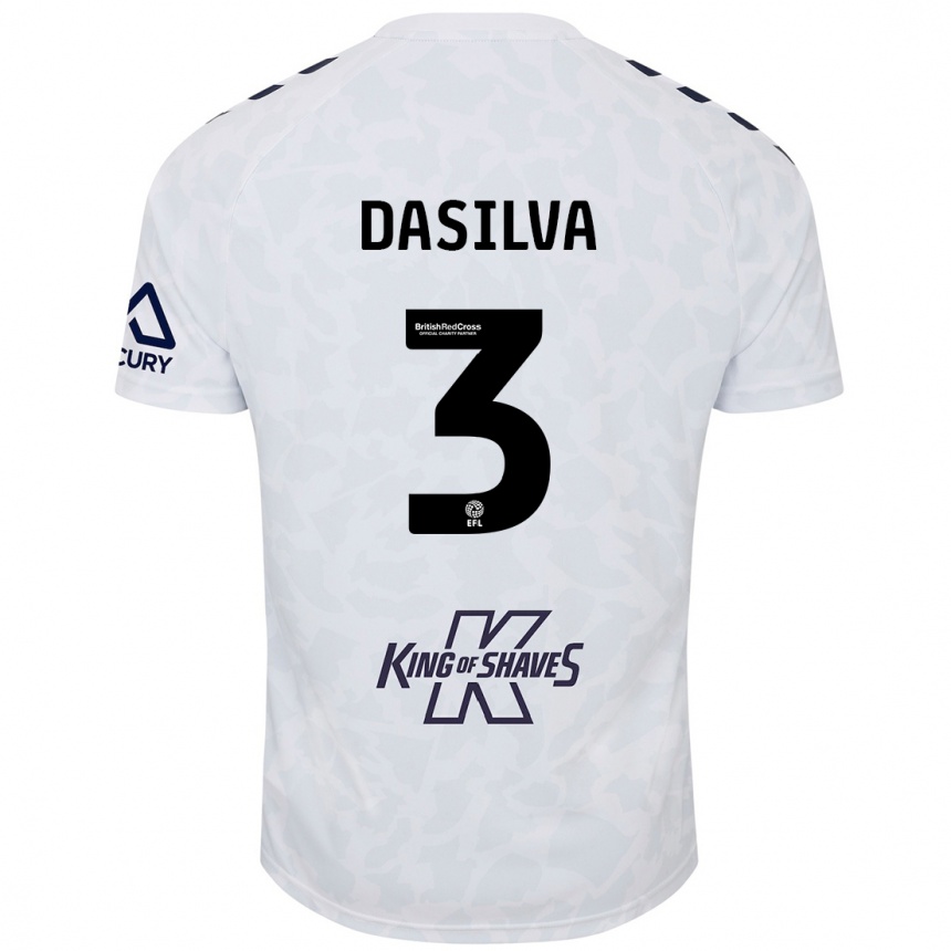 Enfant Football Maillot Jay Dasilva #3 Blanc Tenues Extérieur 2024/25