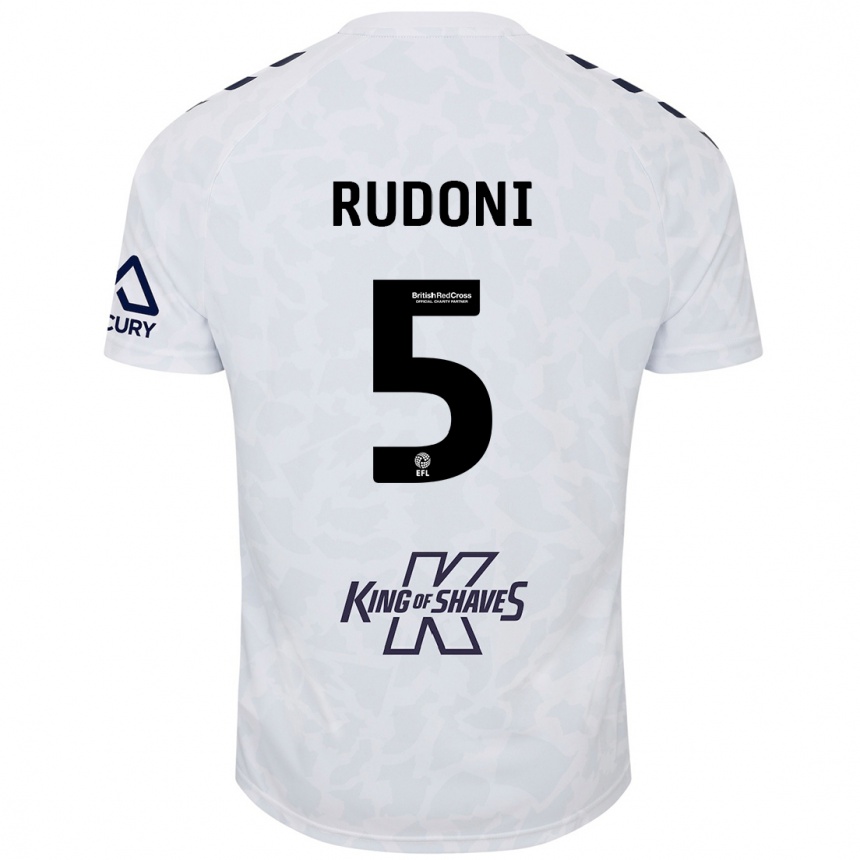 Enfant Football Maillot Jack Rudoni #5 Blanc Tenues Extérieur 2024/25