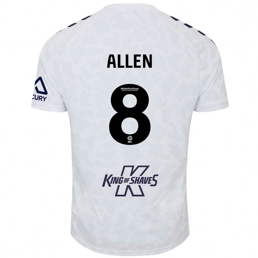 Enfant Football Maillot Jamie Allen #8 Blanc Tenues Extérieur 2024/25