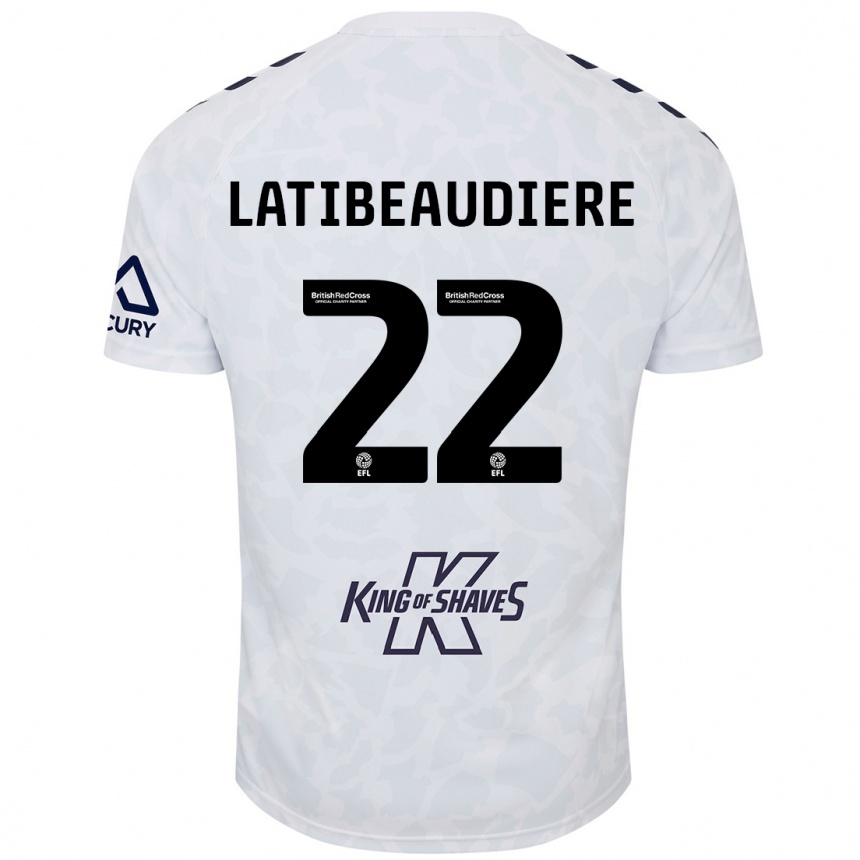 Enfant Football Maillot Joel Latibeaudiere #22 Blanc Tenues Extérieur 2024/25