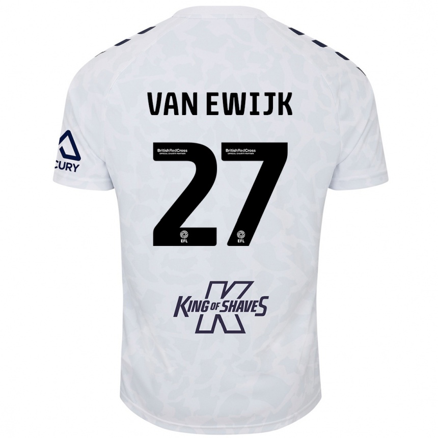 Enfant Football Maillot Milan Van Ewijk #27 Blanc Tenues Extérieur 2024/25