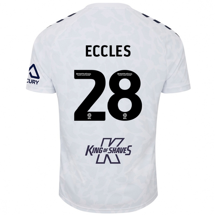 Enfant Football Maillot Josh Eccles #28 Blanc Tenues Extérieur 2024/25