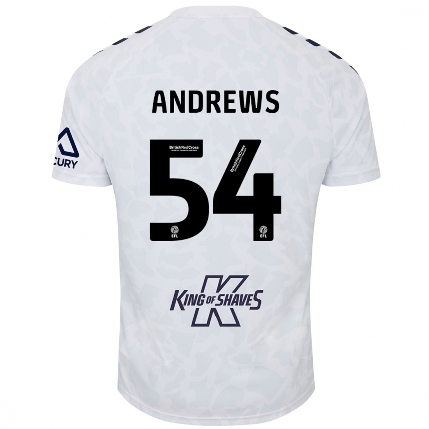 Enfant Football Maillot Kai Andrews #54 Blanc Tenues Extérieur 2024/25