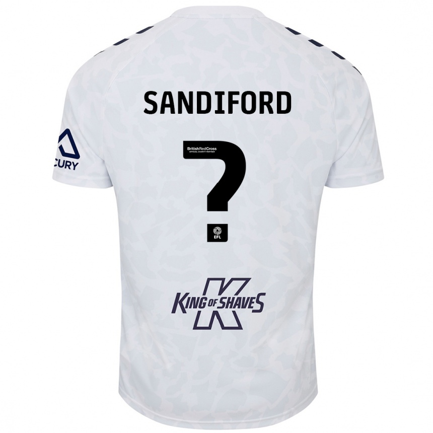 Enfant Football Maillot Greg Sandiford #0 Blanc Tenues Extérieur 2024/25