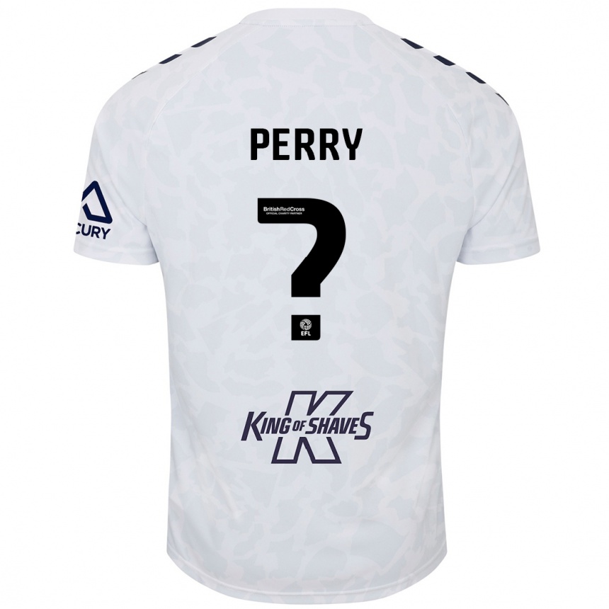 Enfant Football Maillot Callum Perry #0 Blanc Tenues Extérieur 2024/25