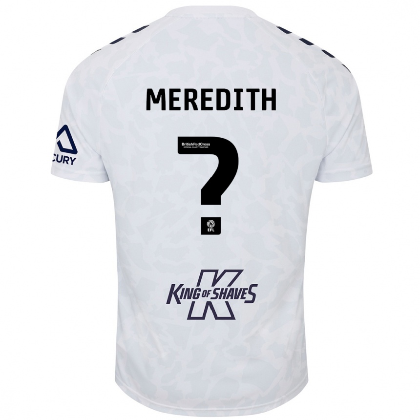 Enfant Football Maillot Eliot Meredith #0 Blanc Tenues Extérieur 2024/25