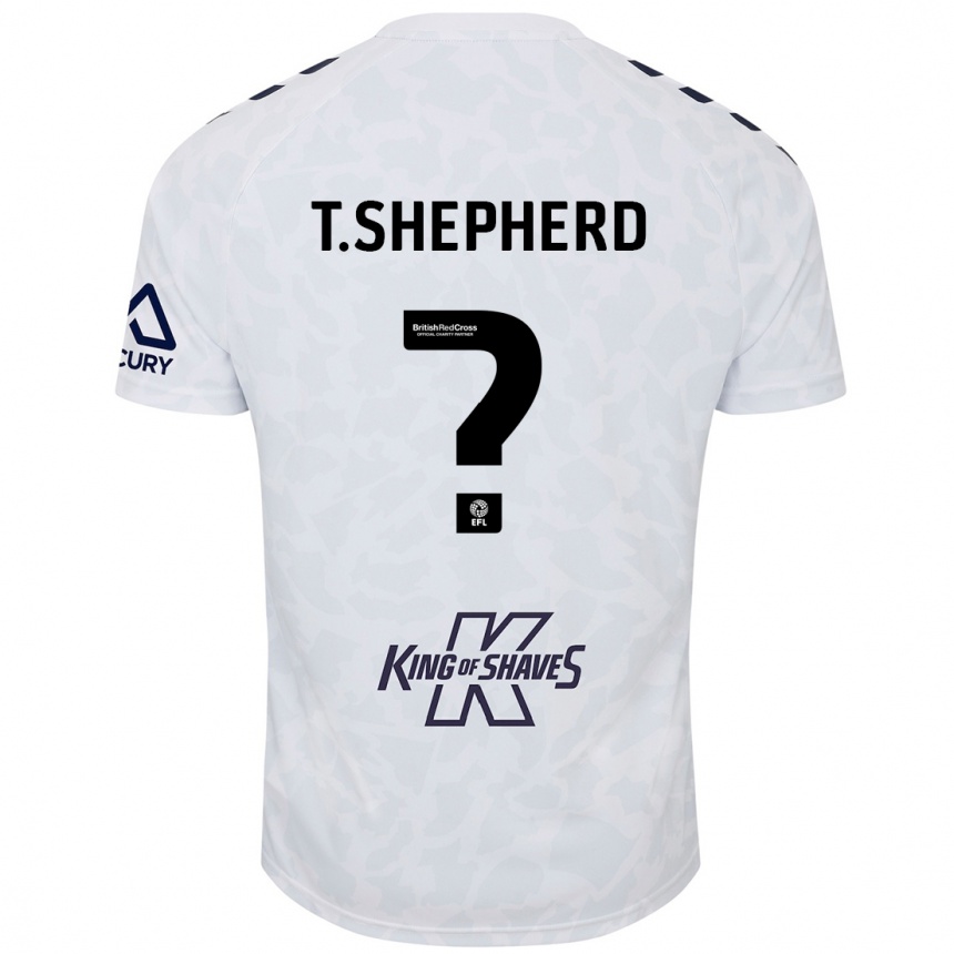 Enfant Football Maillot Talon Shepherd #0 Blanc Tenues Extérieur 2024/25