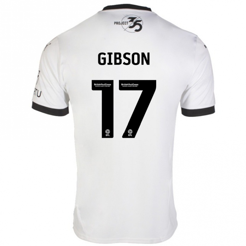 Enfant Football Maillot Lewis Gibson #17 Blanc Noir Tenues Extérieur 2024/25