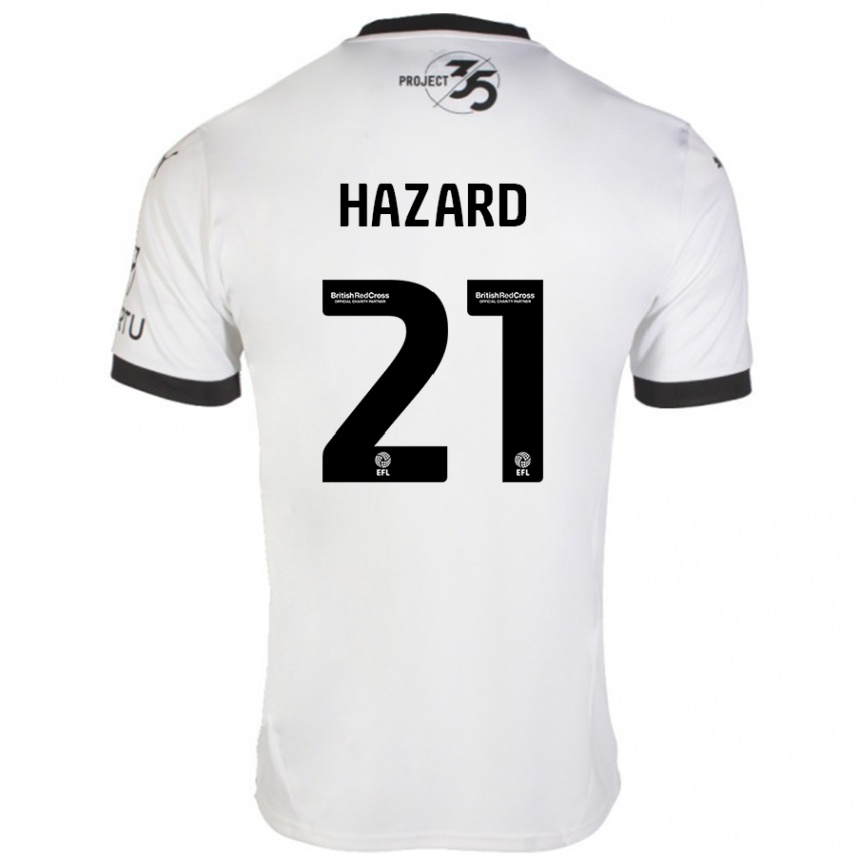 Enfant Football Maillot Conor Hazard #21 Blanc Noir Tenues Extérieur 2024/25