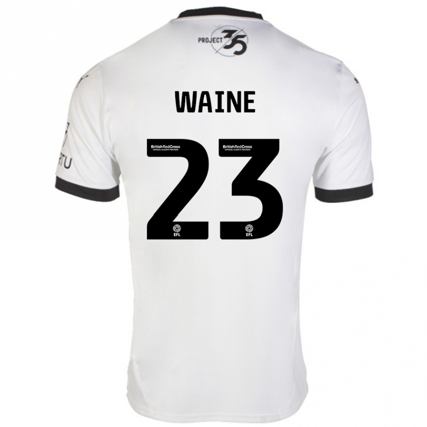 Enfant Football Maillot Ben Waine #23 Blanc Noir Tenues Extérieur 2024/25