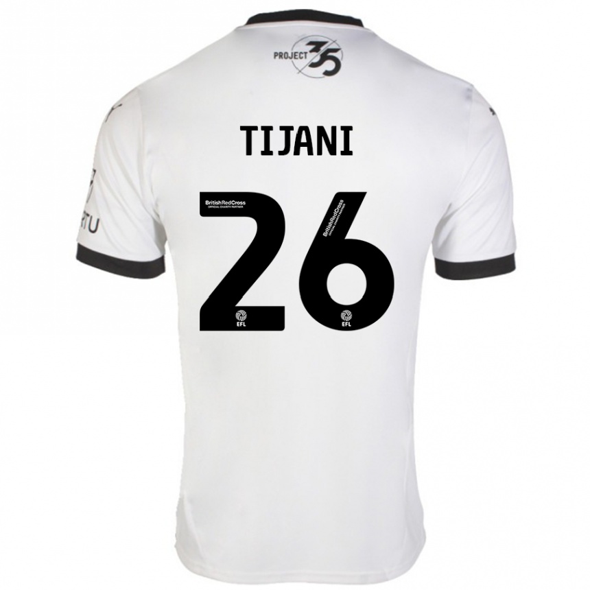 Enfant Football Maillot Muhamed Tijani #26 Blanc Noir Tenues Extérieur 2024/25