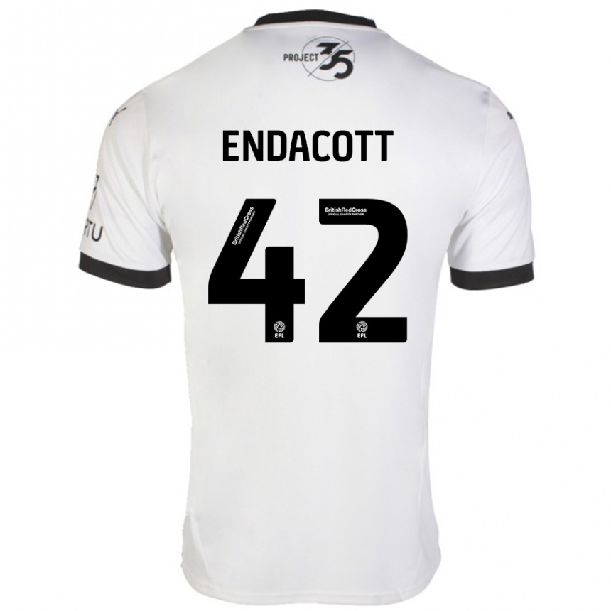 Enfant Football Maillot Jack Endacott #42 Blanc Noir Tenues Extérieur 2024/25