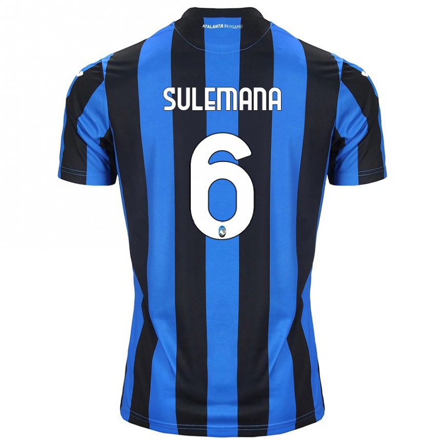 Homme Football Maillot Ibrahim Sulemana #6 Bleu Noir Tenues Domicile 2024/25